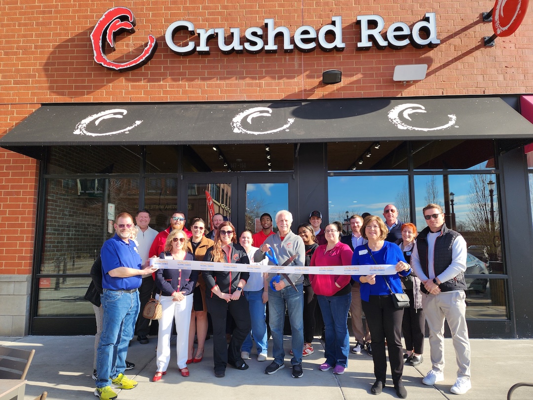 Crushed Red Ribbon Cutting